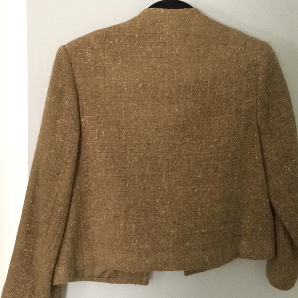 Vintage Evan Picone caramel textured wool blazer - Picture 3 of 5